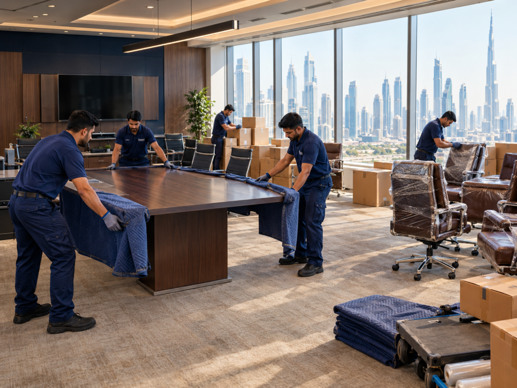 Office relocation planning for a corporate workplace in Dubai