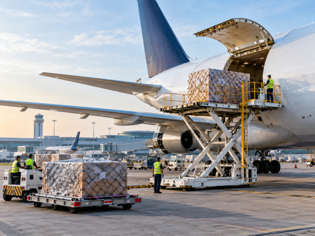 International air cargo preparation for overseas shipments from Dubai