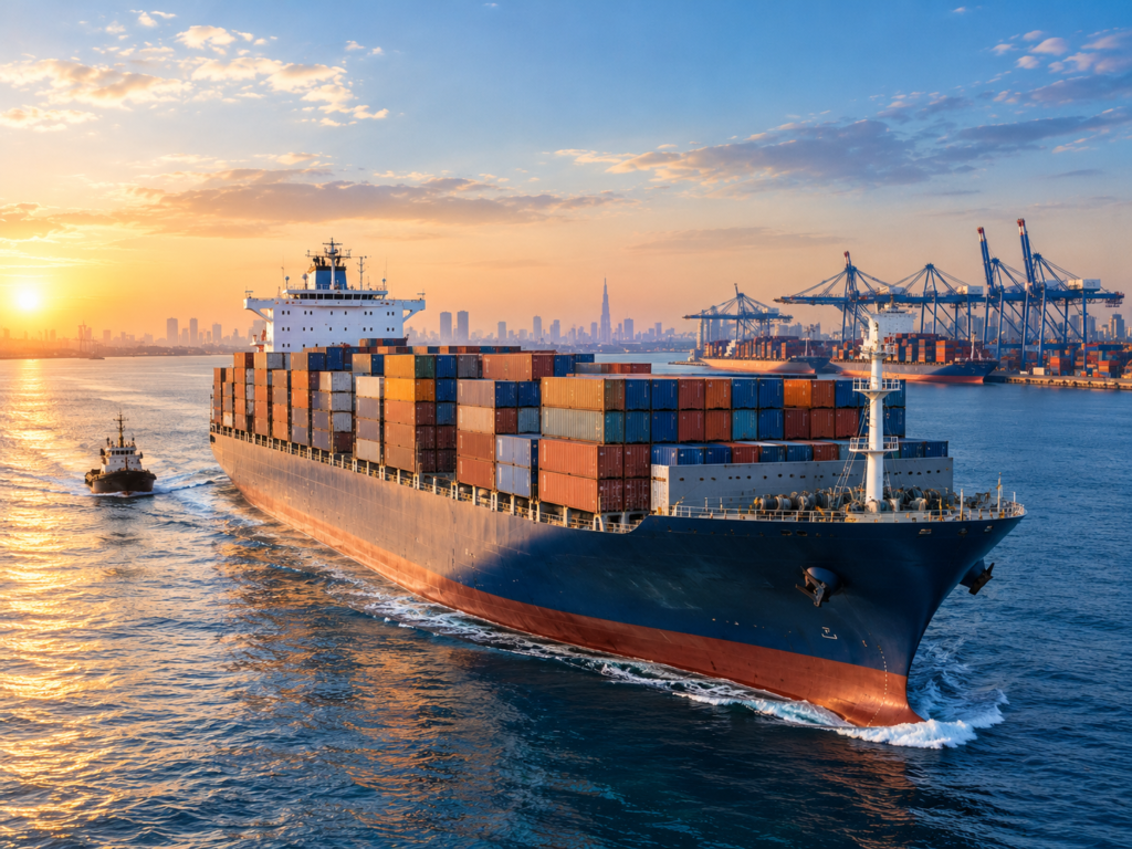 International sea freight shipment planning for household goods moving from Dubai