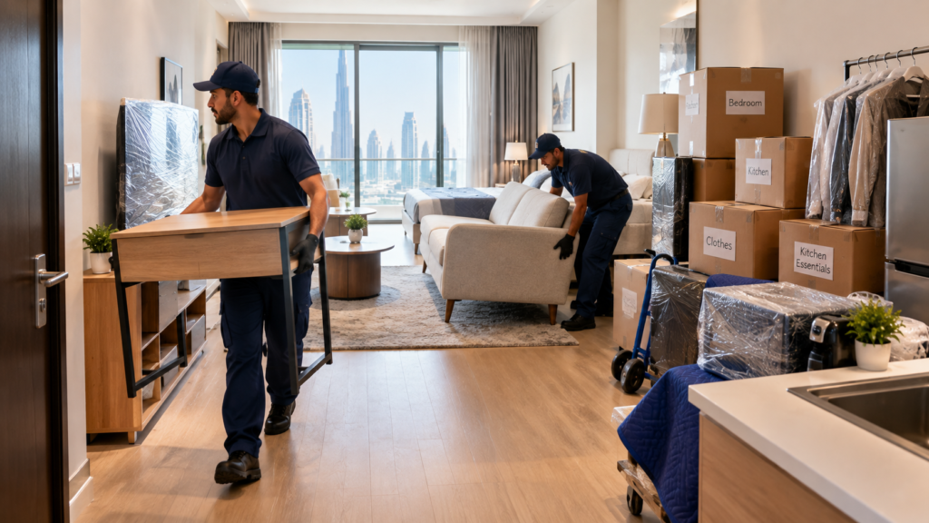 Studio apartment moving with organised packing and transport